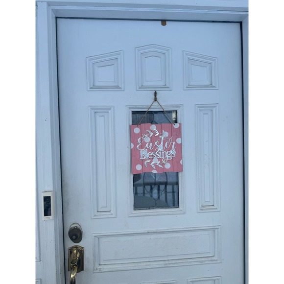 Easter Blessings Hanging Sign Spring Wall Front Door Porch Decor - Picture 5 of 5